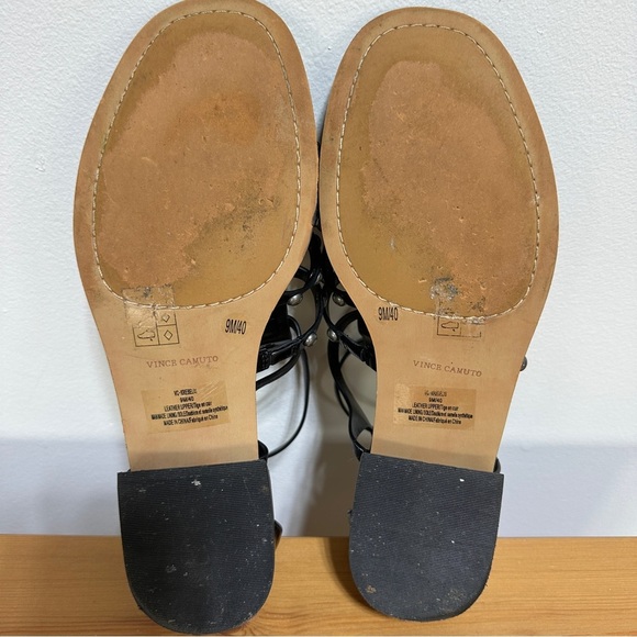 Vince Camuto | Gladiator Heeled Sandal | Slip On Leather Sandal - Picture 6 of 6